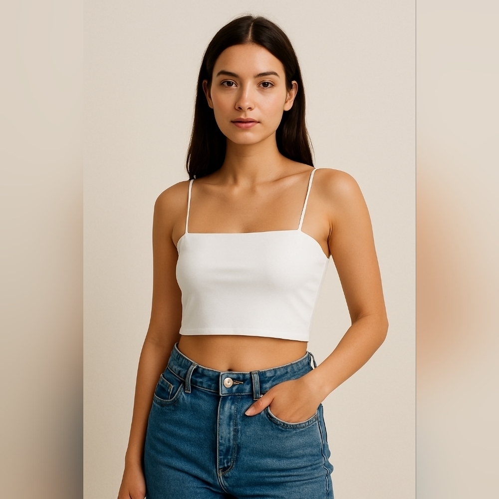 SHEIN Flirla Set of Four (4) Camisole Tops - Black, White, Apricot and Brown